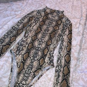 Snake Print Bodysuit